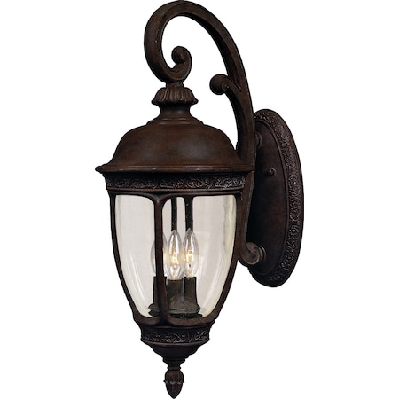 Maxim Lighting Knob Hill DC 3-Light 13" Wide Sienna Outdoor Wall Sconce 3466CDSE